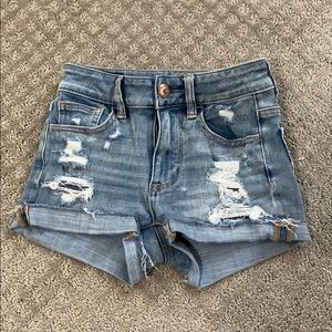 high rise ameican eagle shorts